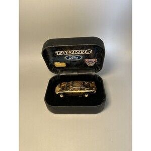 Racing Champions 24K Gold 1998 50th Anniversary Nascar Ford Taurus Car With COA